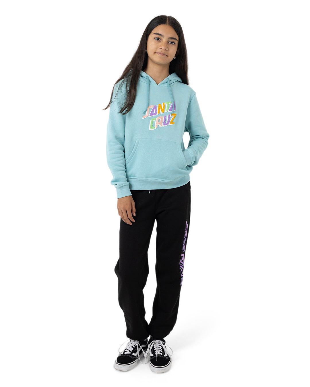 Santa Cruz Spirit Stack Strip Front Hoodie Turquoise