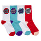 Santa Cruz Other Dot Crew Sock 4pack Rose | White | Turquoise | White