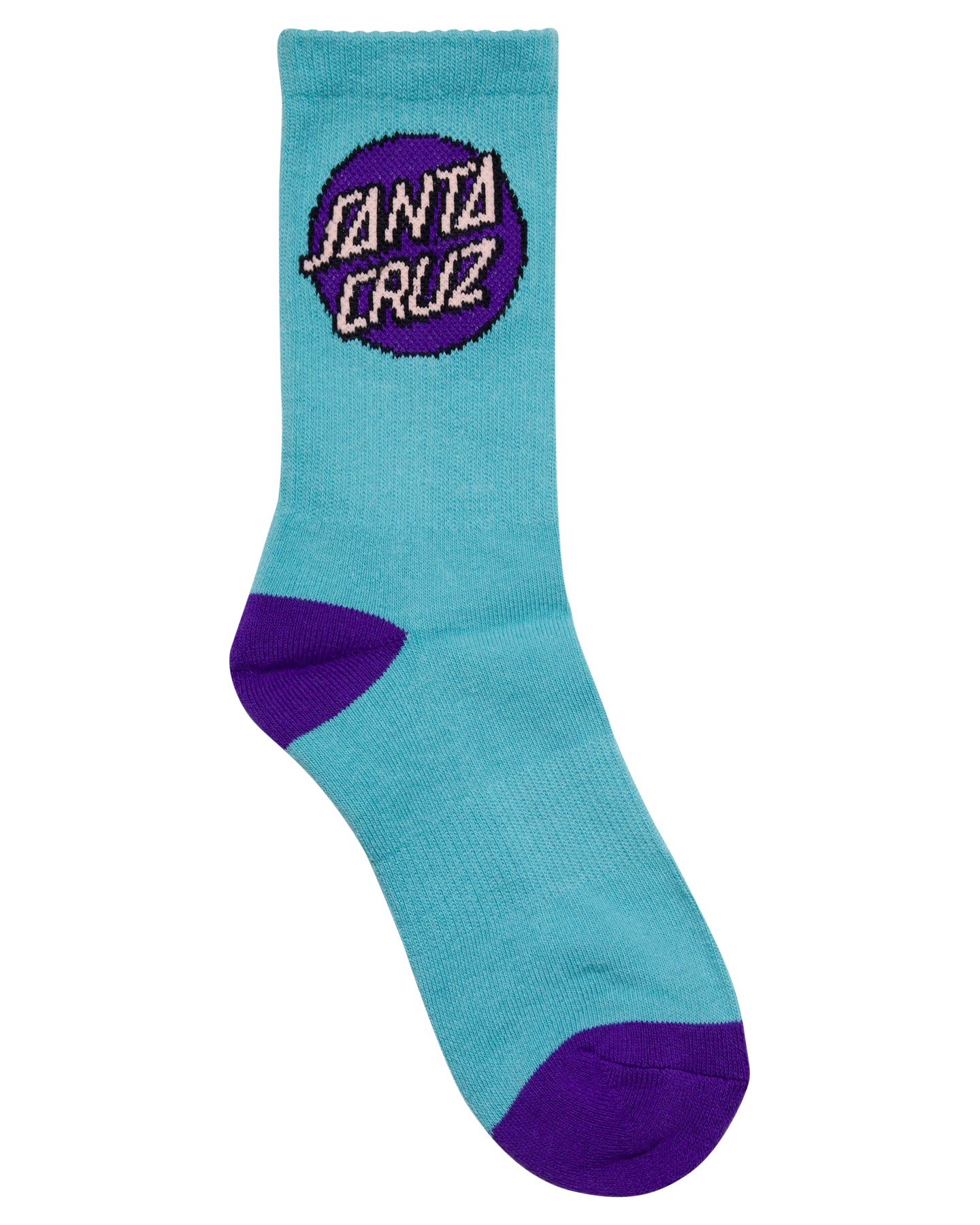 Santa Cruz Other Dot Crew Sock 4pack Rose | White | Turquoise | White