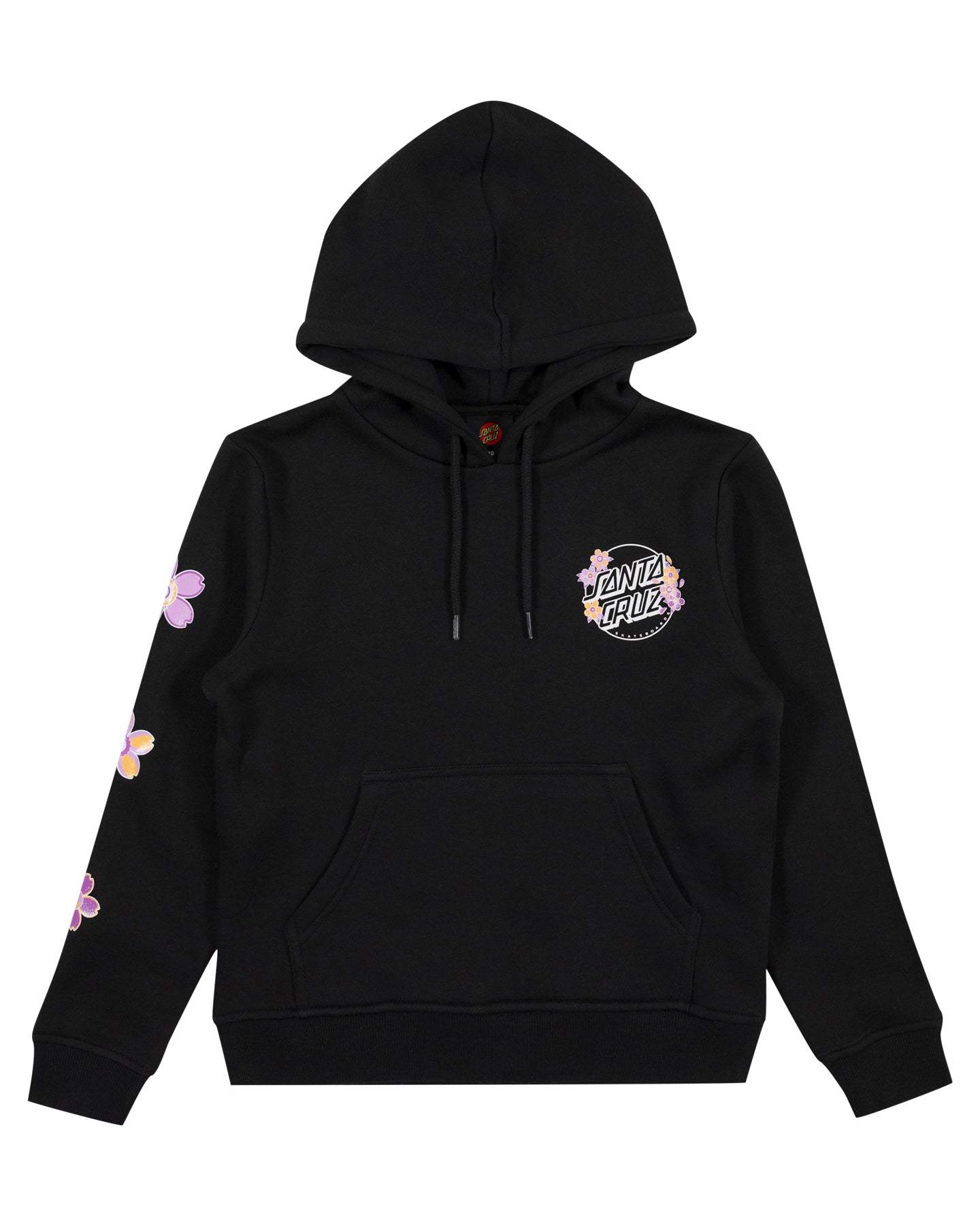 Santa Cruz Os Blooming Stack Dot Chest Hoodie Black