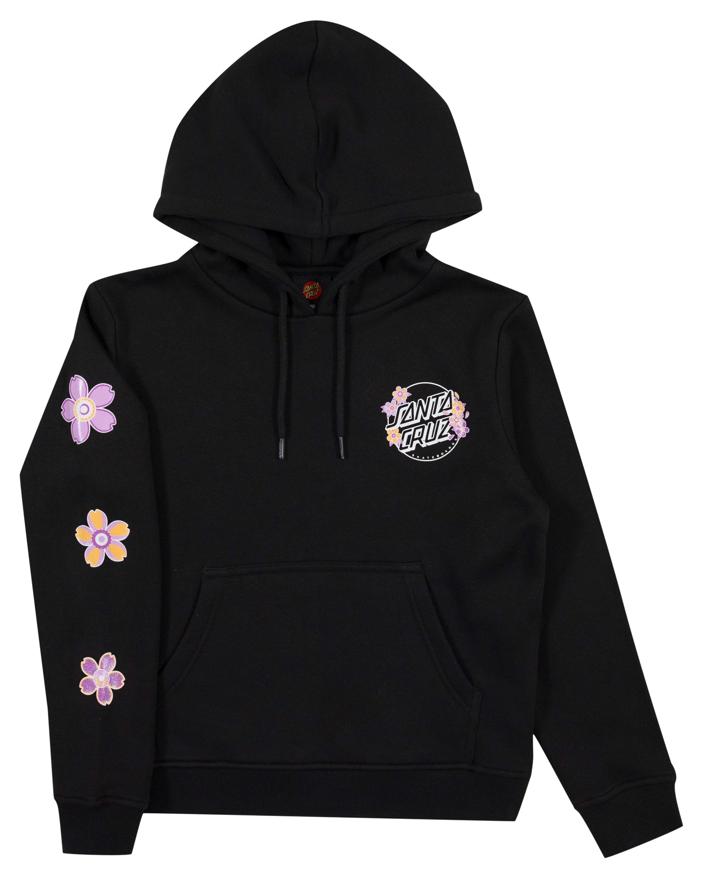 Santa Cruz Os Blooming Stack Dot Chest Hoodie Black