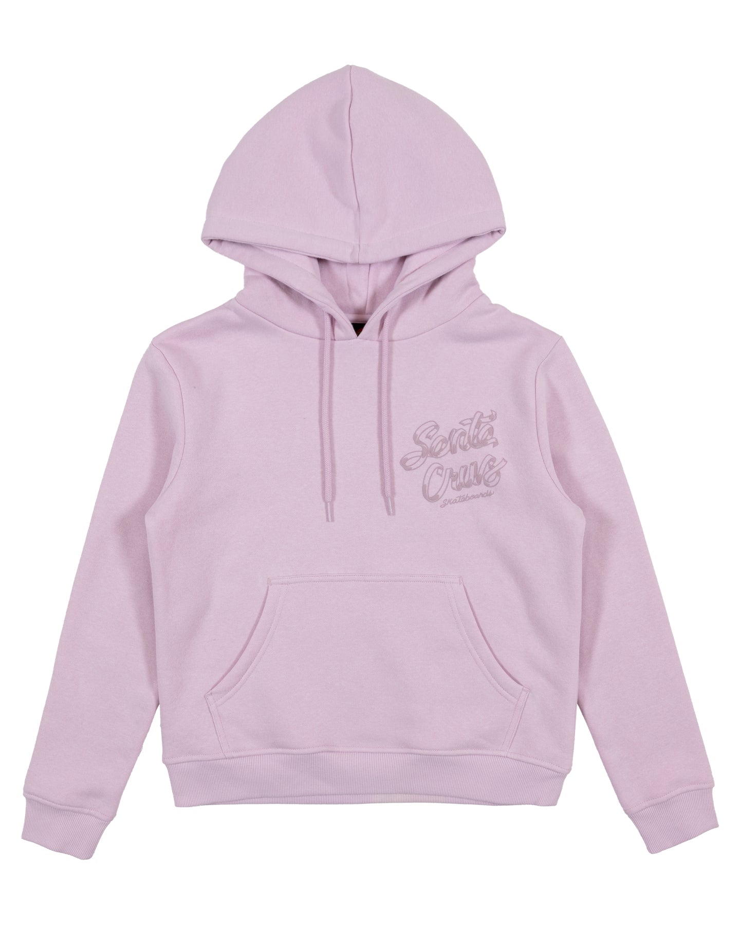 Santa Cruz OS Ribbon Script Chest Hoodie Pink