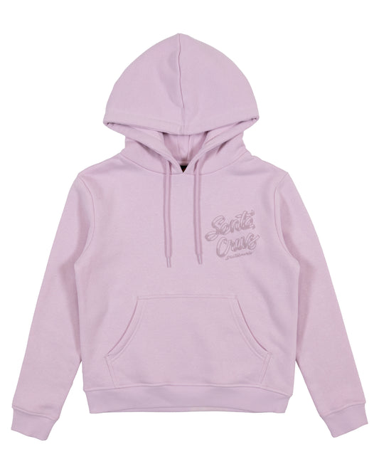 Santa Cruz OS Ribbon Script Chest Hoodie Pink