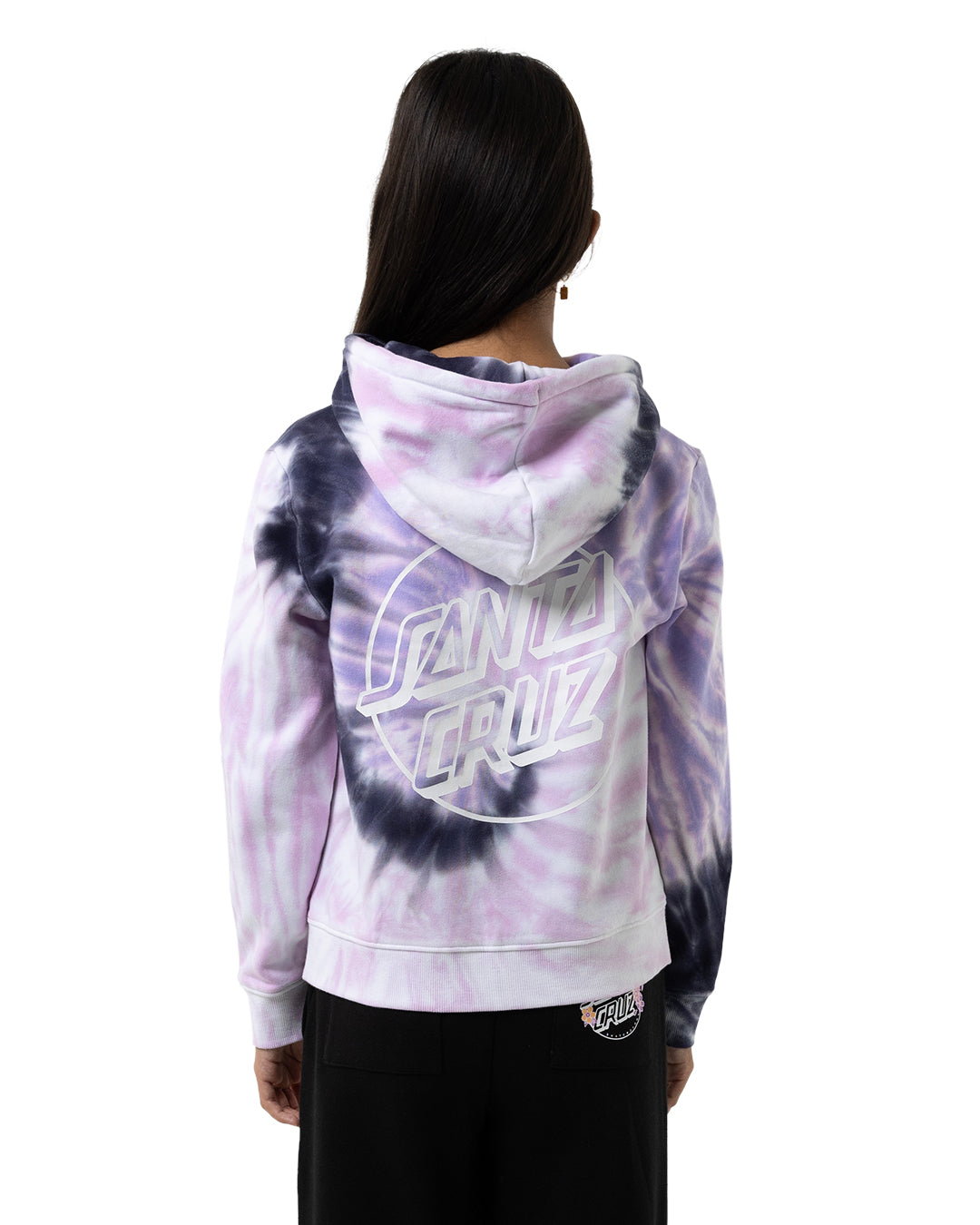 Santa Cruz Opus Dot Chest Hoodie Pink Tie Dye