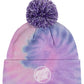 Santa Cruz Opus Dot Bobble Beanie Pink Tie Dye