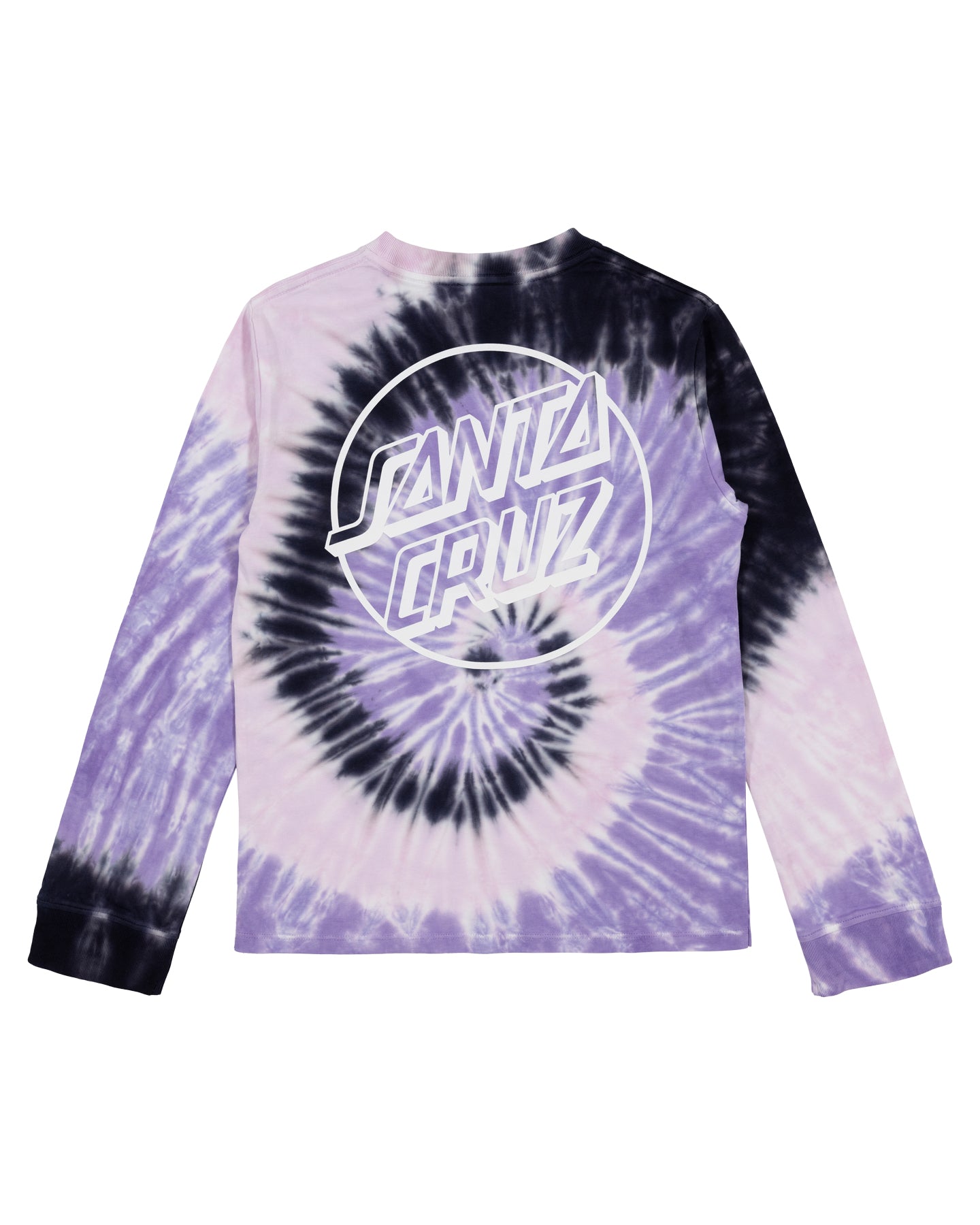 Santa Cruz Opus Dot Centre Long Sleeve Tee Pink Tie Dye