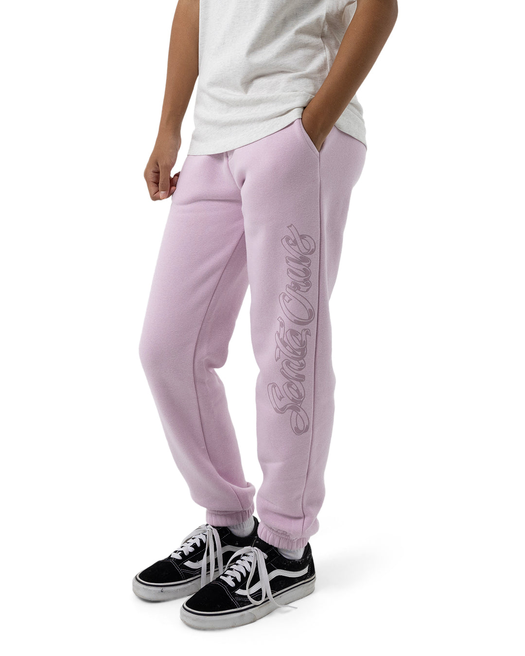 Santa Cruz Ribbon Script Track Pants Pink