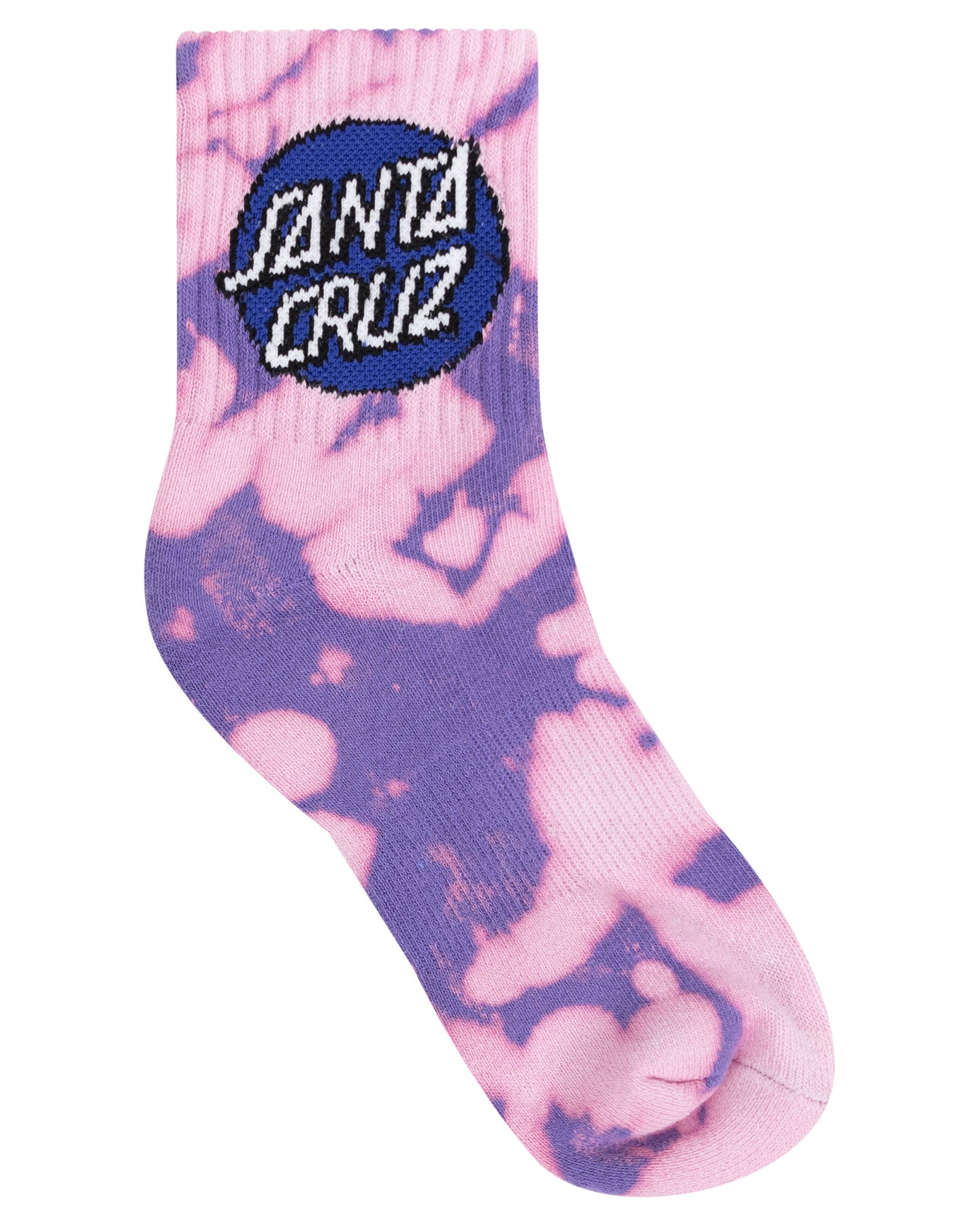 Santa Cruz Other Dot Mid Sock 2 Pack Pale Pink & Light Green Tie Dye