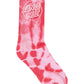 Santa Cruz Opus Dot Crew Sock 2 Pack Rose & Iris Tie Dye