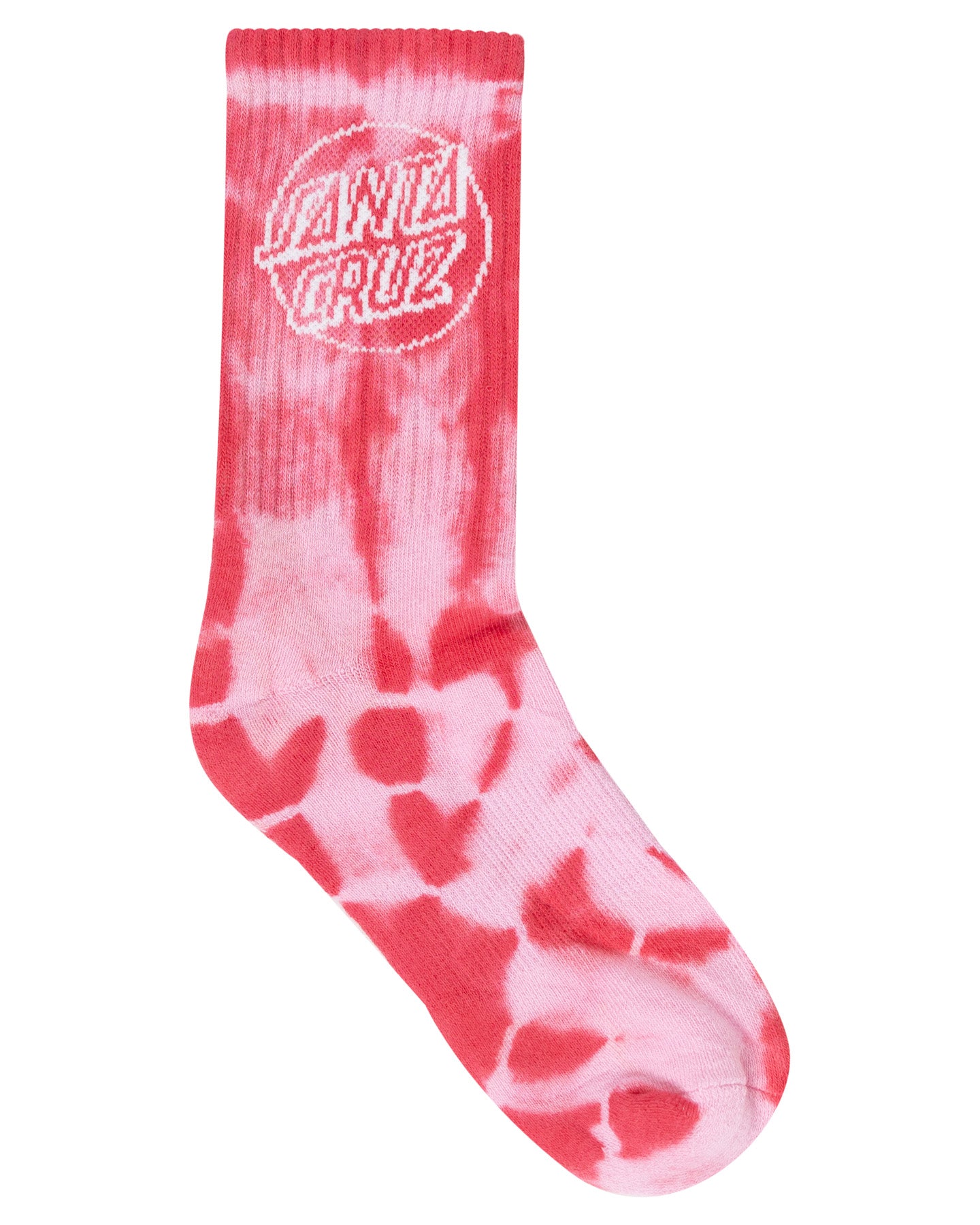 Santa Cruz Opus Dot Crew Sock 2 Pack Rose & Iris Tie Dye