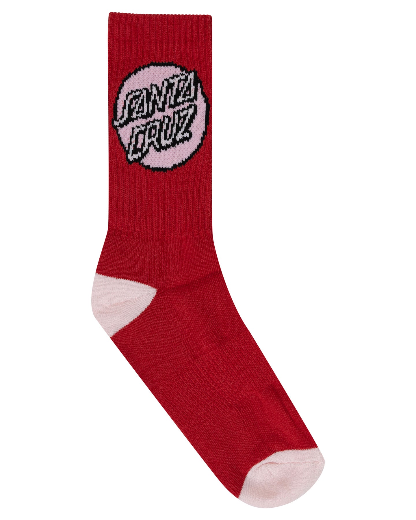 Santa Cruz Other Dot Crew Sock 4 Pack White Light Green Rose