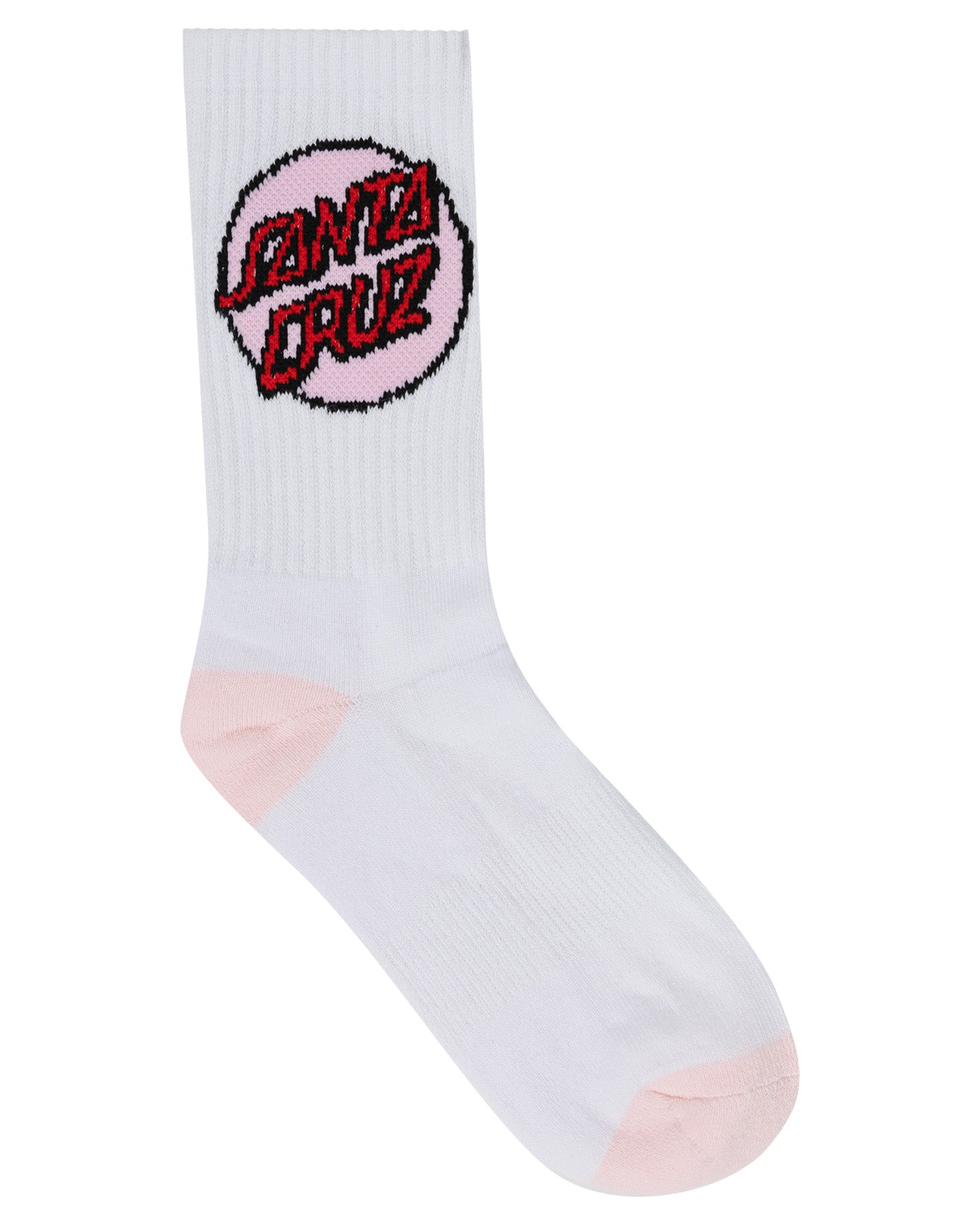 Santa Cruz Other Dot Crew Sock 4 Pack White Light Green Rose