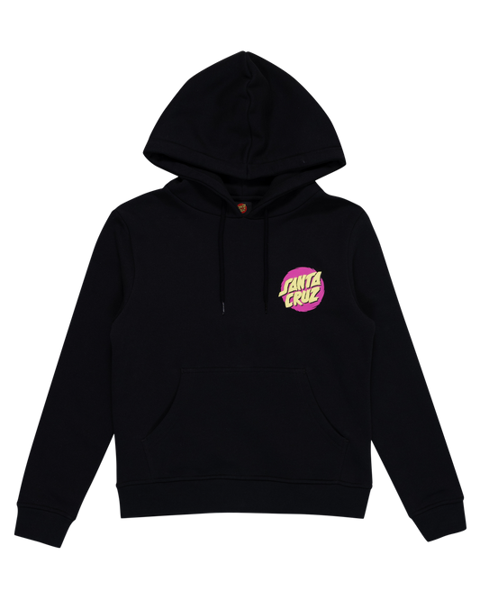 Santa Cruz Style Dot Hoodie Off Black