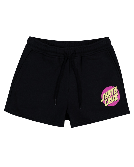 Santa Cruz Style Dot Track Shorts Off Black