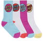 Santa Cruz Other Dot Crew Sock 4 Pack Aqua | Pink | White