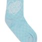 Santa Cruz Heart Dot Hollow Mid Sock 2 Pack Dark Blue Tie Dye | Aqua