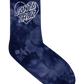 Santa Cruz Heart Dot Hollow Mid Sock 2 Pack Dark Blue Tie Dye | Aqua