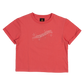 Santa Cruz Winged Moon Strip Centre Short Sleeve Crop Tee Rose