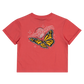 Santa Cruz Winged Moon Strip Centre Short Sleeve Crop Tee Rose