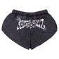 Santa Cruz Strange Hibiscus Retro Track Shorts Washed Black