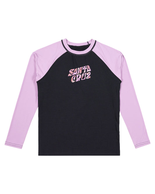 Santa Cruz Vibes Frill Rash Guard Black | Purple