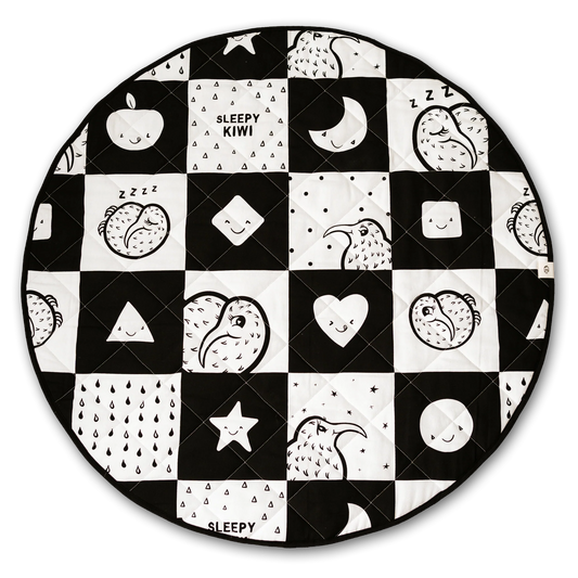 Sleepy Kiwi Quilted Playmat