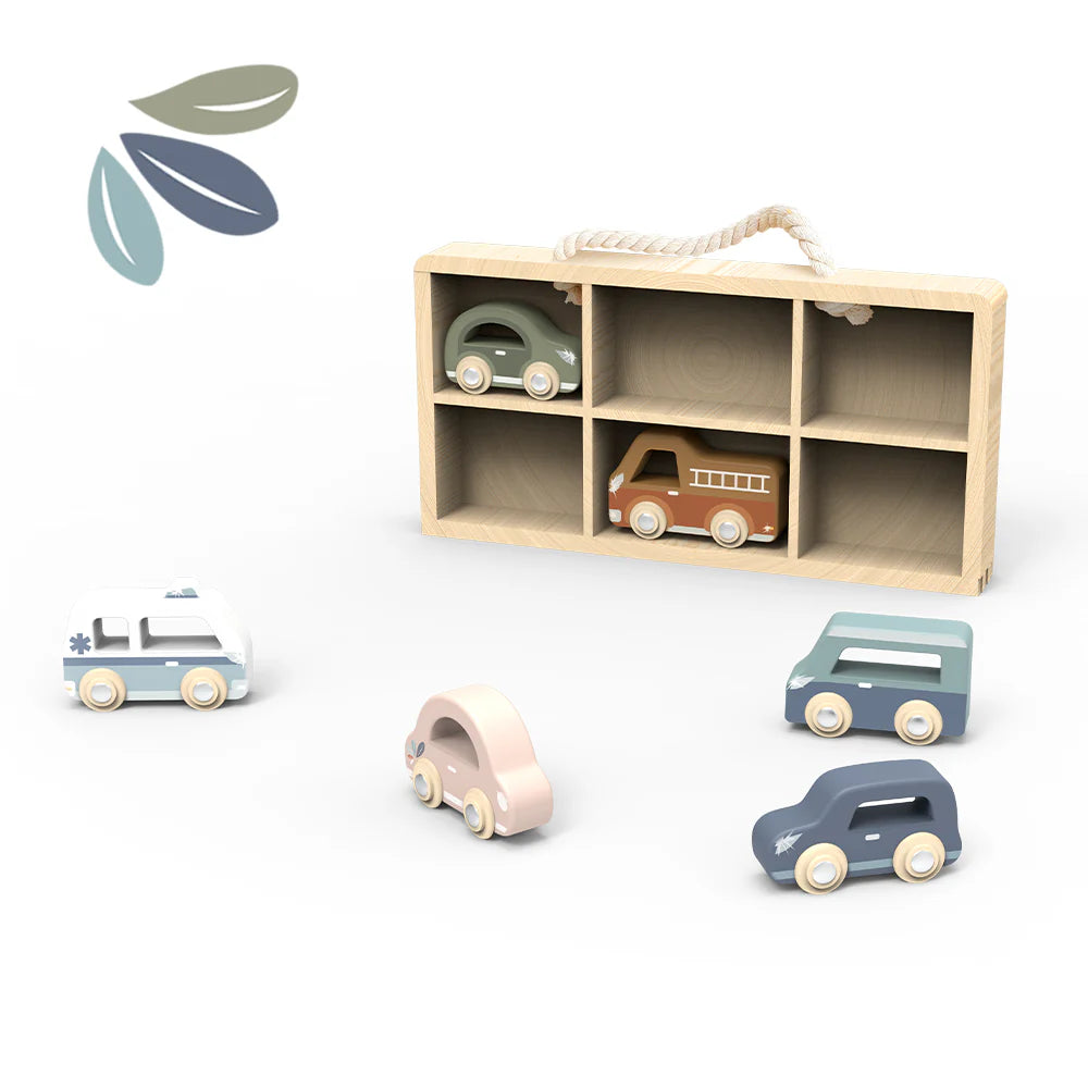 Speedy Monkey Car Display Case with 6 Vehicles