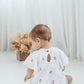Aster & Oak Cherry Knit Romper Natural