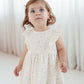 Aster & Oak Sofia Floral Ruffle Dress Ivory