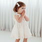 Aster & Oak Sofia Floral Ruffle Dress Ivory