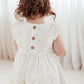 Aster & Oak Sofia Floral Ruffle Dress Ivory
