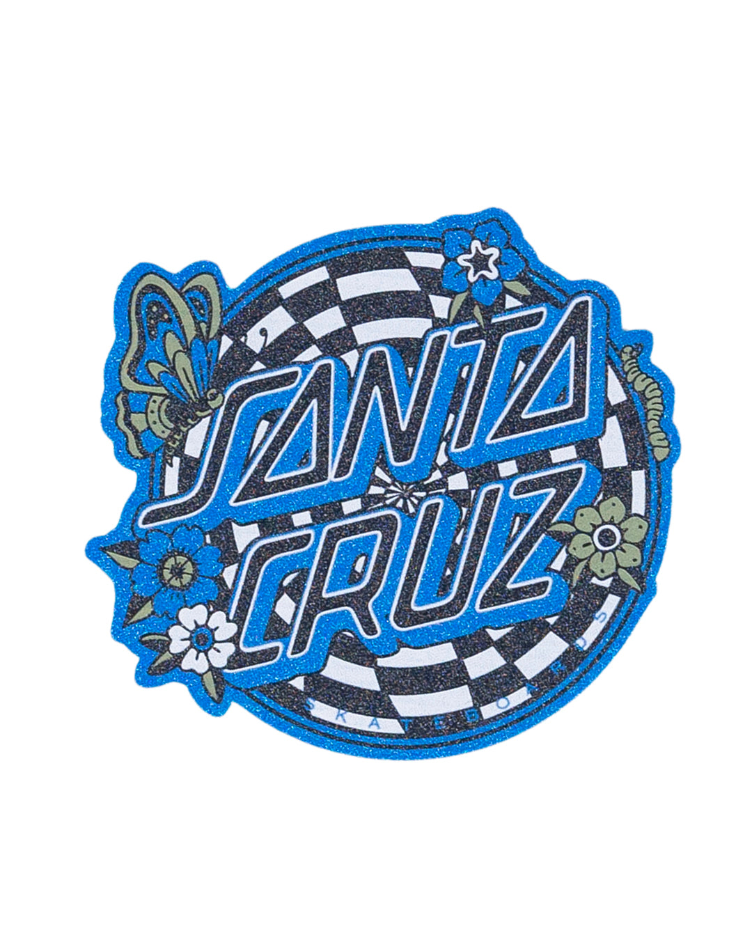 Santa Cruz Field Check Glitter Sticker