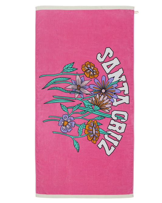 Santa Cruz Field Strip Towel Pink