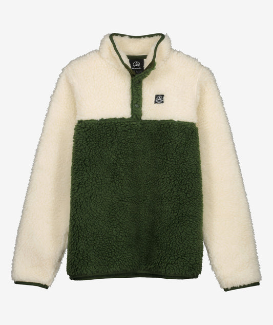 Swanndri Wool Sherpa Pullover Sandshell Hunter Green