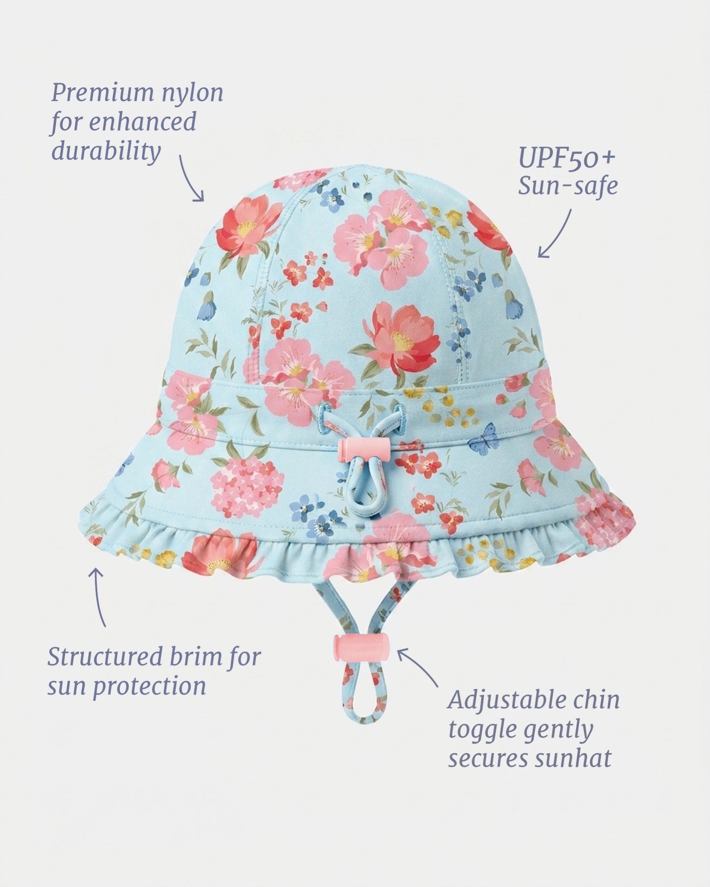 Toshi Swim Bell Hat Twinkle Aqua Garden