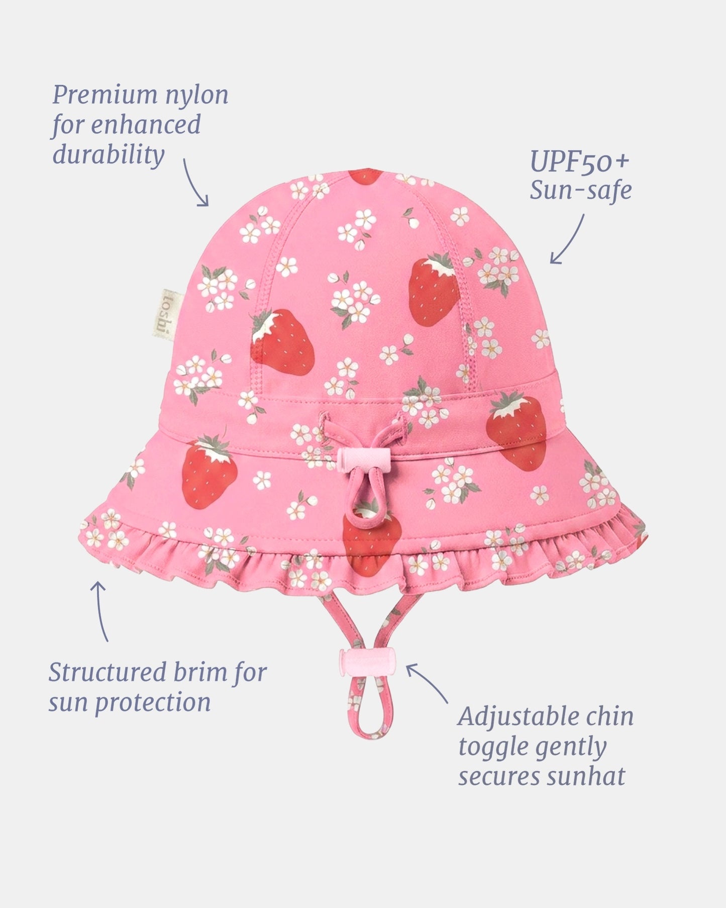 Toshi Swim Bell Hat Twinkle Strawberry
