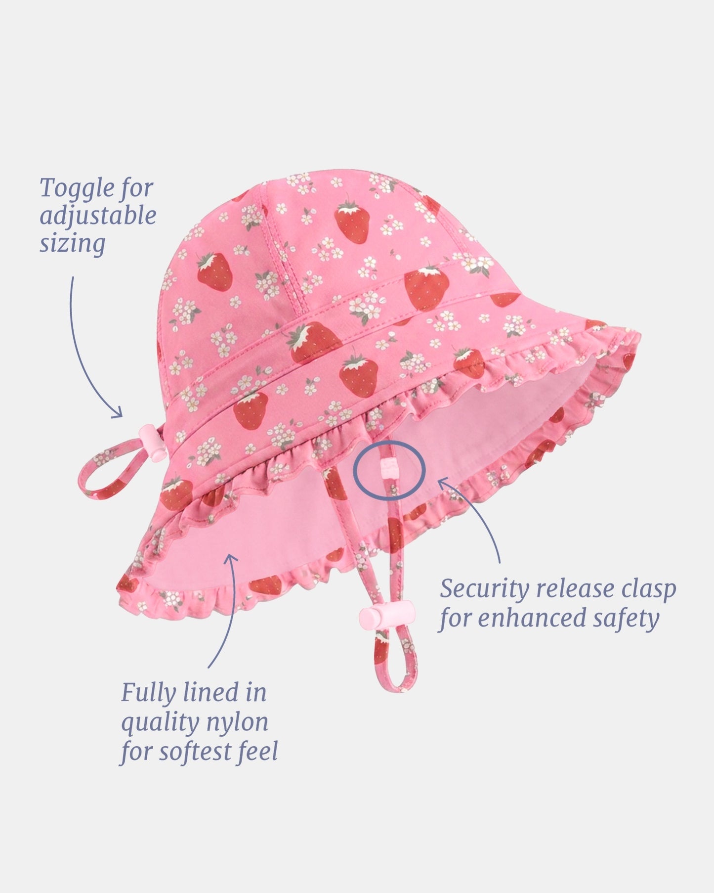 Toshi Swim Bell Hat Twinkle Strawberry