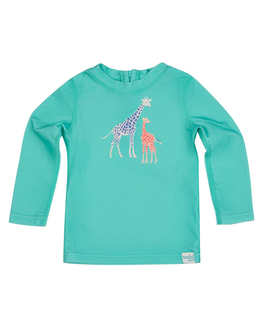 Toshi Boys Swim Long Sleeve Rashie Splash Congo Seagass