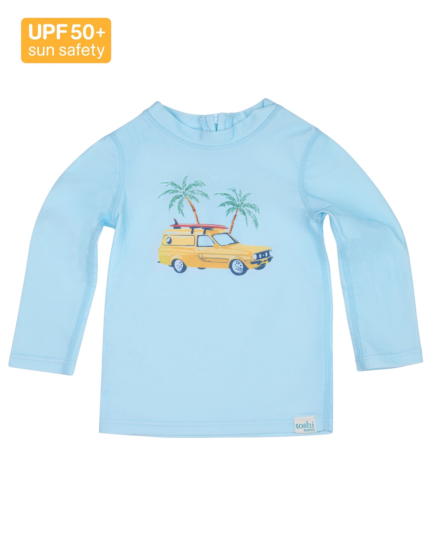 Toshi Boys Swim Long Sleeve Rashie Splash Swell Seekers Sky