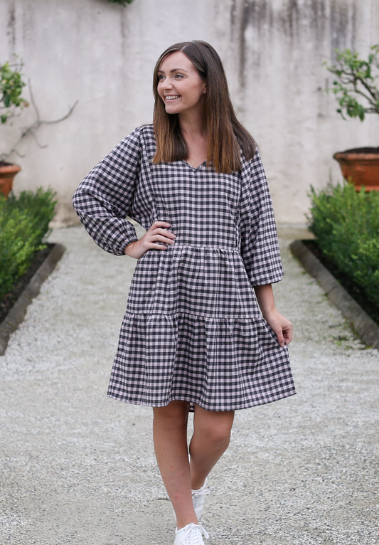 Addison Lola Dress Pink Gingham