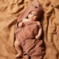 Nature Baby Organic Cotton Bear Hooded Towel Hazelnut