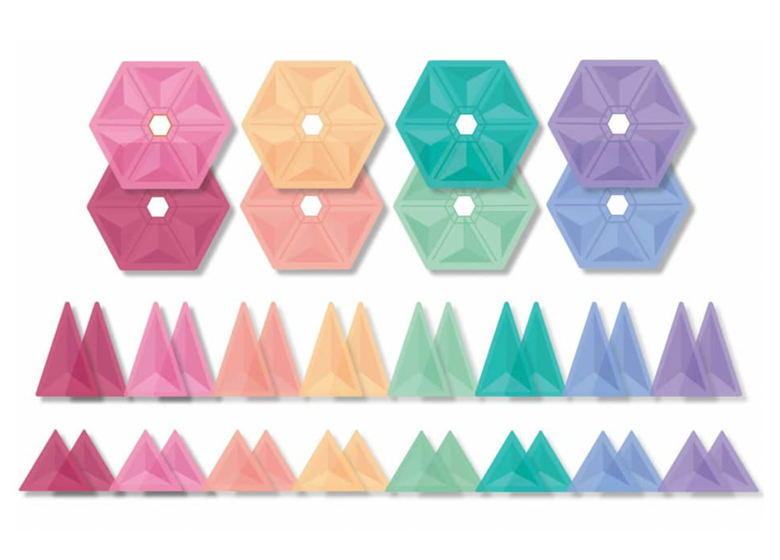 Connetix Pastel Geometry Pack 40 pc