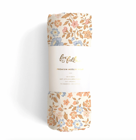 Fox & Fallow Broderie Organic Muslin Wrap