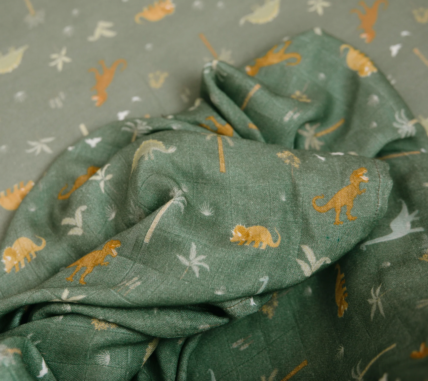 Fox & Fallow Dinos Organic Muslin Wrap