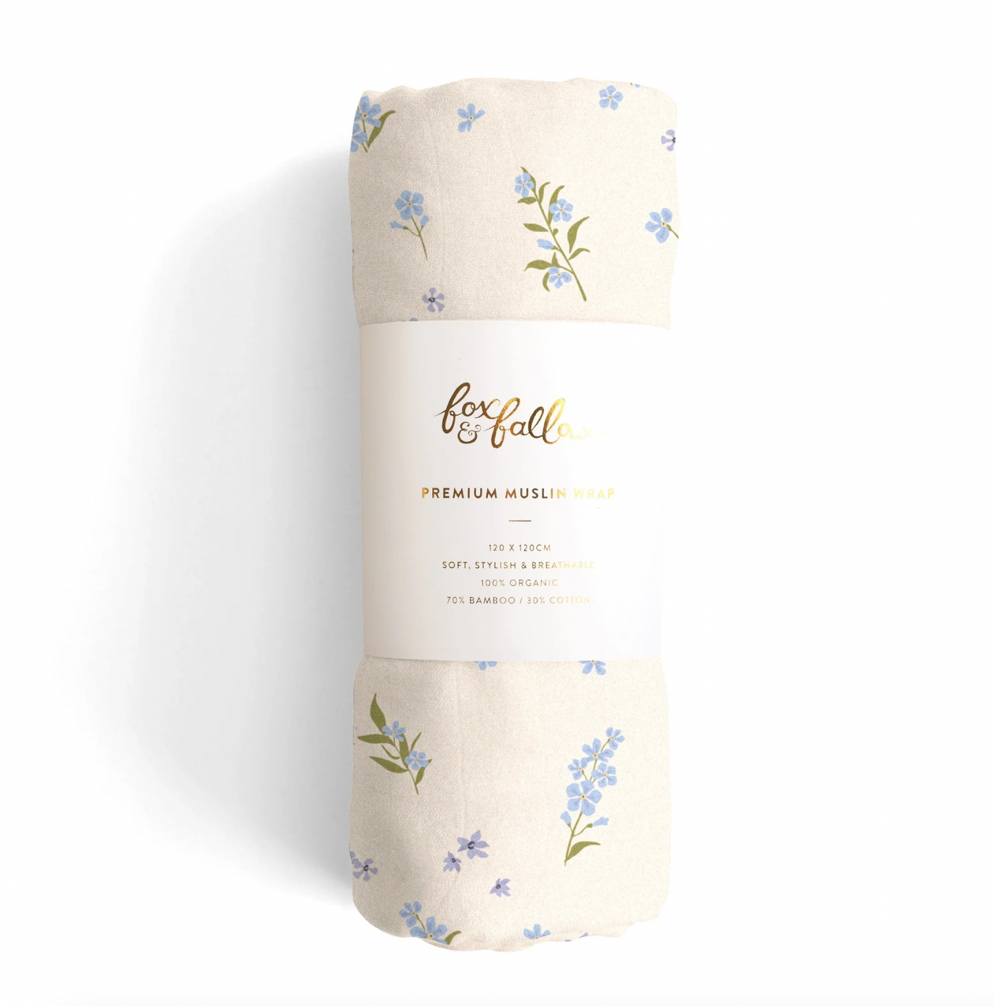 Fox & Fallow Forget-Me-Not Organic Muslin Wrap