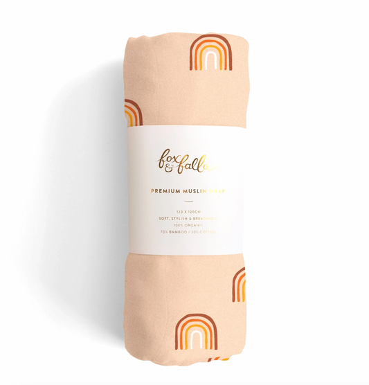 Fox & Fallow Rainbows Organic Muslin Wrap