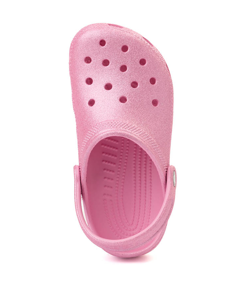 Crocs Classic Glitter Clog Kids Pink Tweed