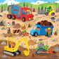 Construction Site Floor Puzzle with Shaped Pieces - 25 piece