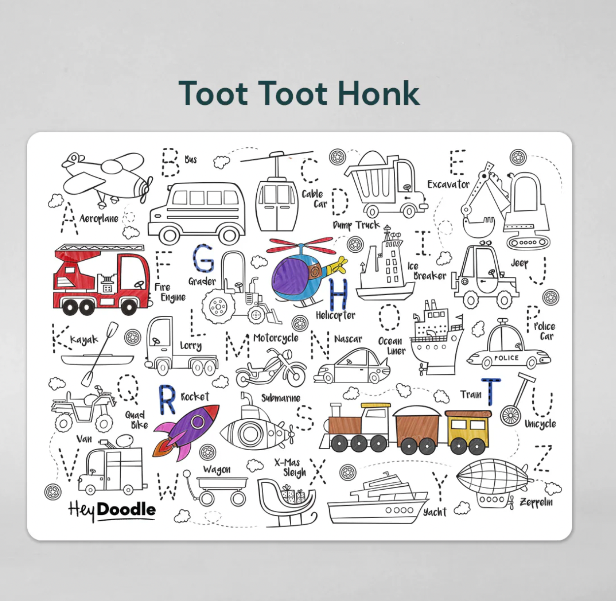 Hey Doodle Toot Toot Honk Playmat Large