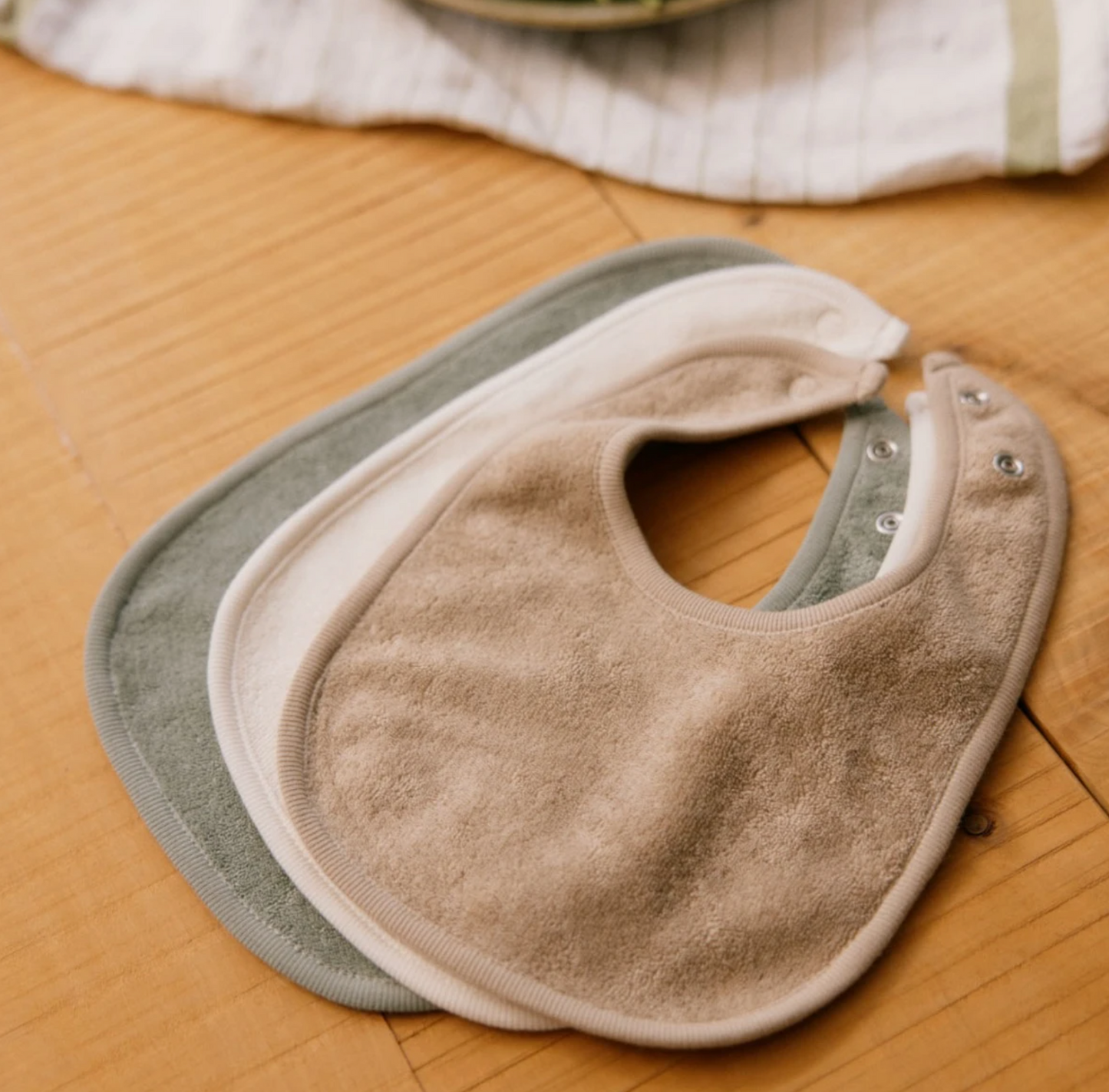 Nature Baby Dribble Bibs 3 Pack Natural/Nougat/Lily Pad